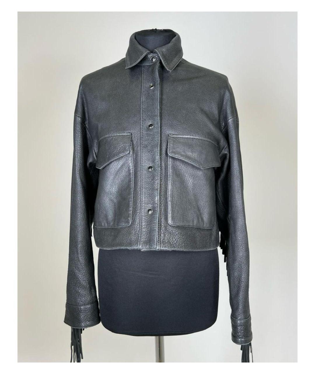 THE KOOPLES Черная кожаная куртка, фото 6