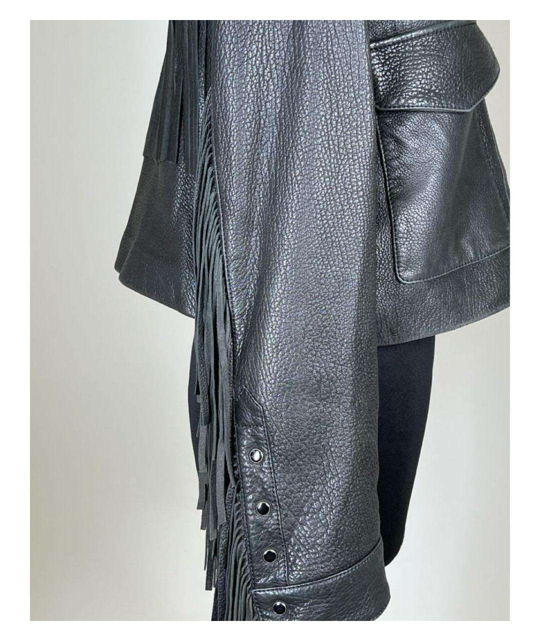 THE KOOPLES Черная кожаная куртка, фото 4