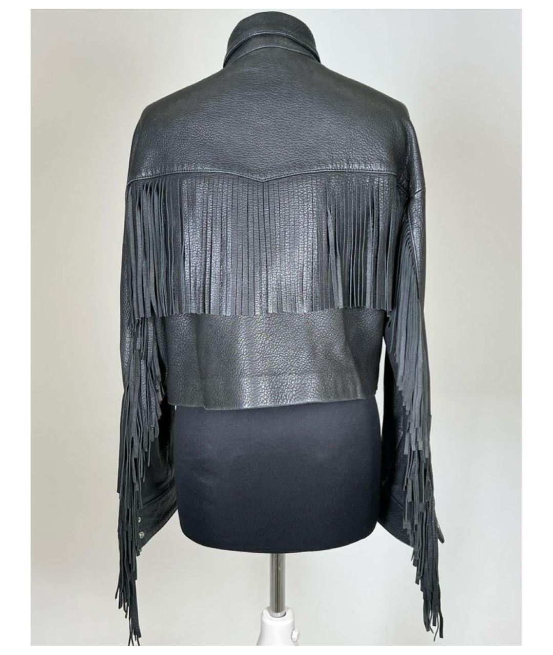 THE KOOPLES Черная кожаная куртка, фото 2