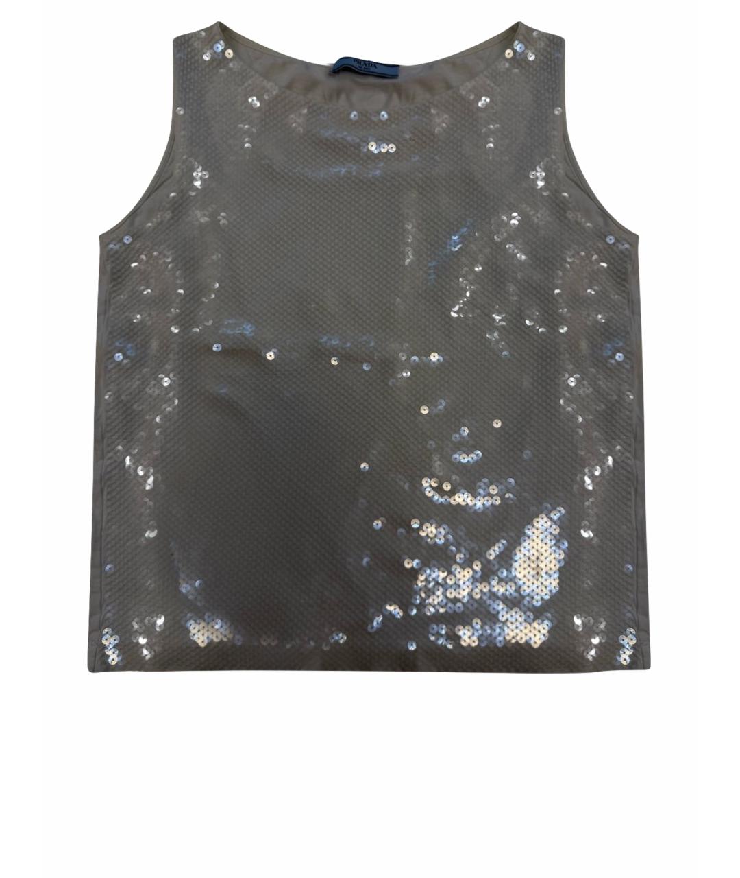 PRADA Белая хлопковая майка, фото 1