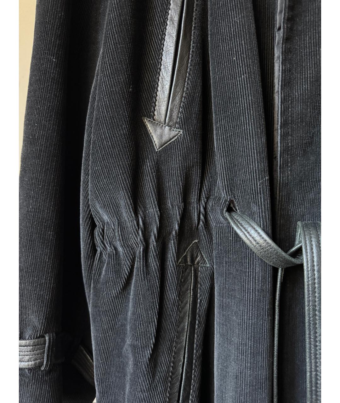 SAINT LAURENT Черное пальто, фото 3