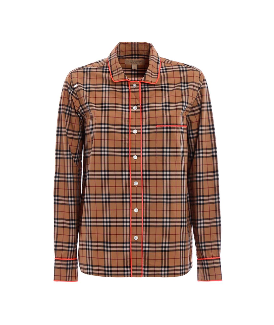 BURBERRY Бежевая хлопковая рубашка, фото 1