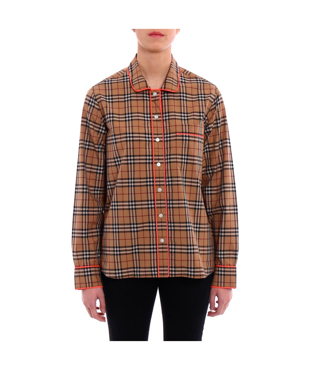 BURBERRY Бежевая хлопковая рубашка, фото 2