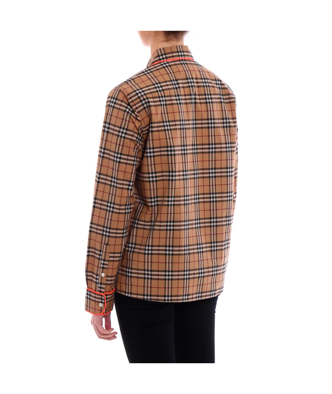 BURBERRY Бежевая хлопковая рубашка, фото 3