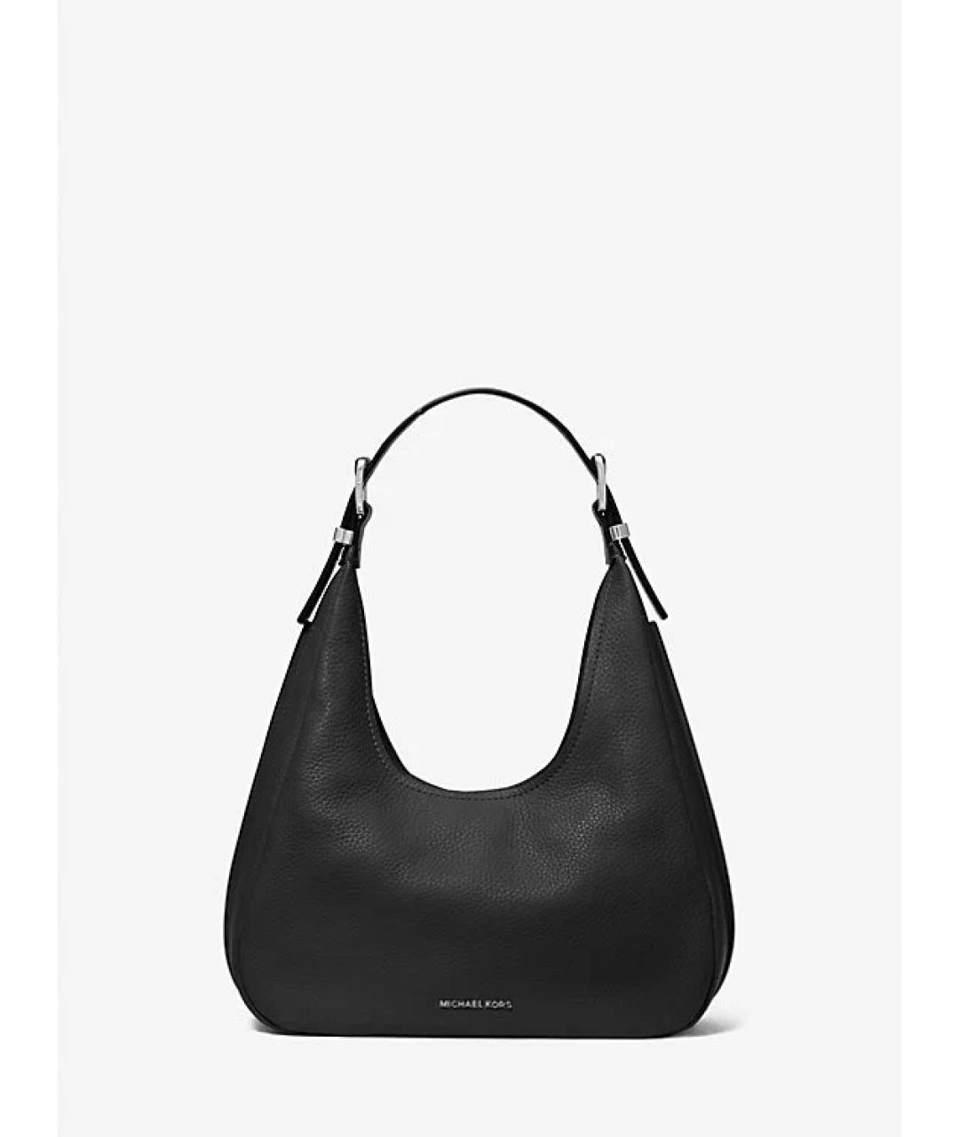 MICHAEL MICHAEL KORS Черная кожаная сумка с короткими ручками, фото 4