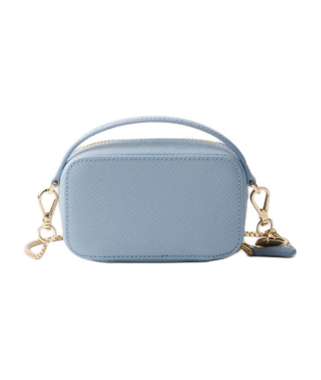 PRADA Голубая кожаная сумка через плечо, фото 3