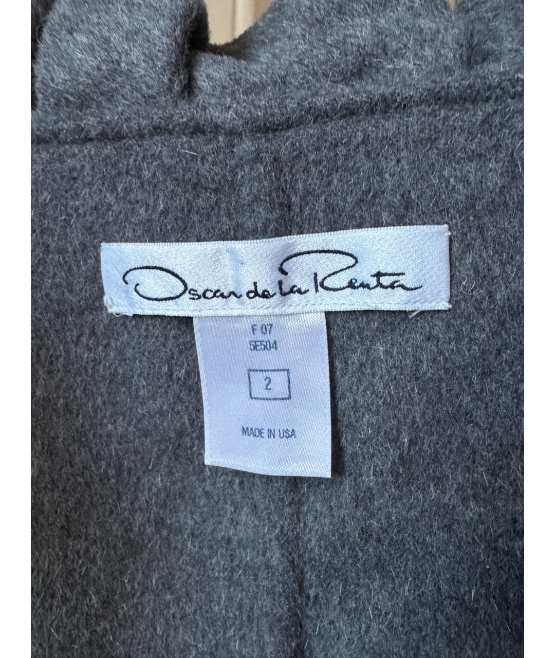 OSCAR DE LA RENTA Серый шерстяной жакет/пиджак, фото 6