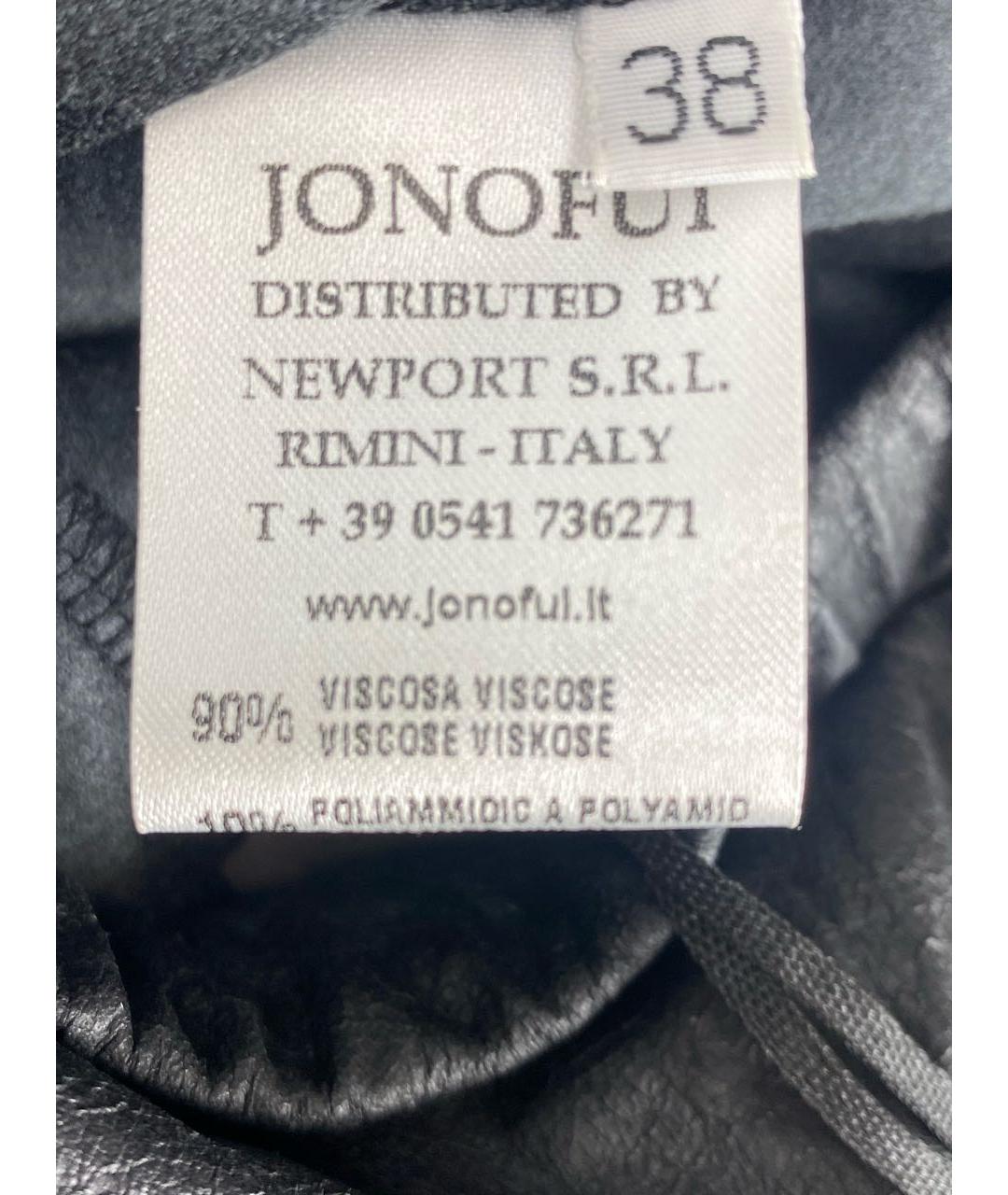 JO NO FUI Черные вискозные леггинсы и велосипедки, фото 4