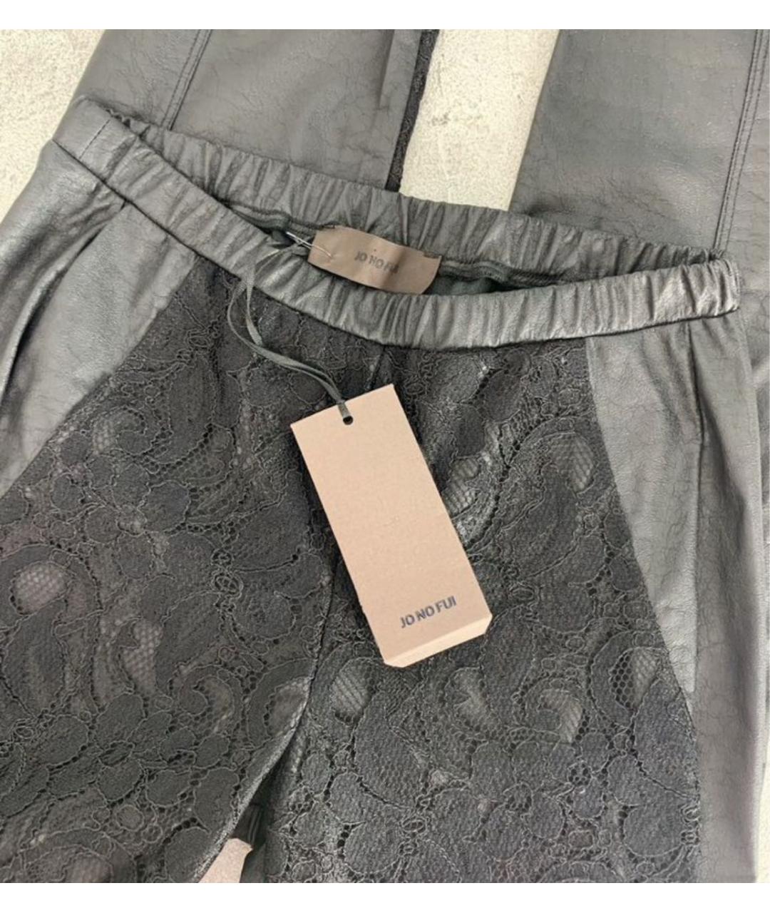 JO NO FUI Черные вискозные леггинсы и велосипедки, фото 3