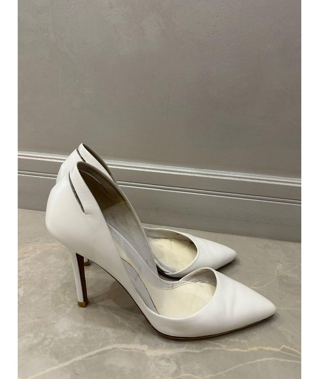 ALEXANDER MCQUEEN Белые кожаные туфли, фото 5
