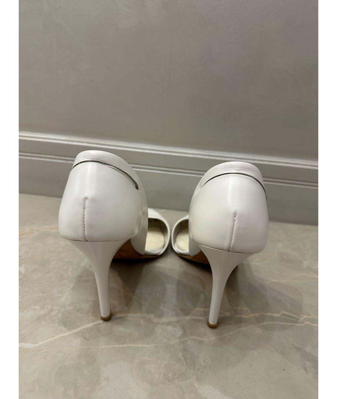 ALEXANDER MCQUEEN Белые кожаные туфли, фото 3
