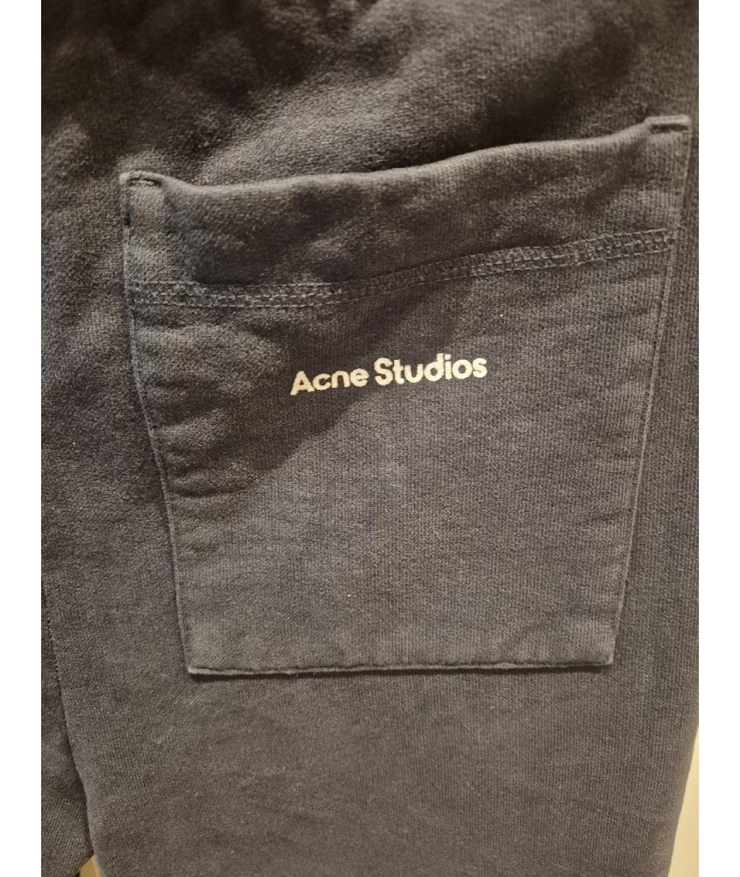 ACNE STUDIOS Серые хлопковые прямые брюки, фото 7