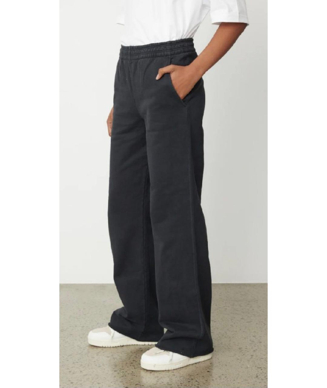 ACNE STUDIOS Серые хлопковые прямые брюки, фото 4