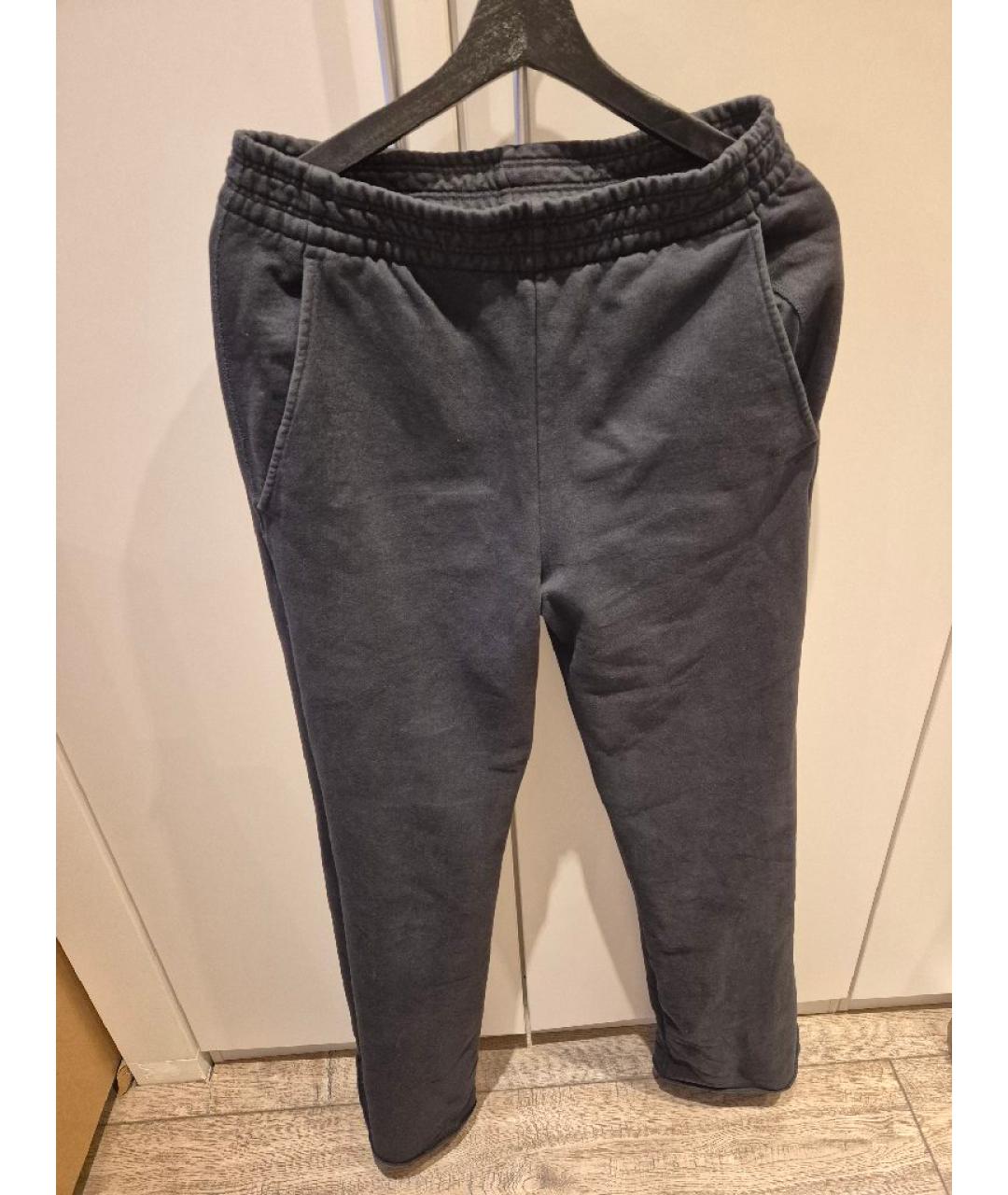 ACNE STUDIOS Серые хлопковые прямые брюки, фото 5