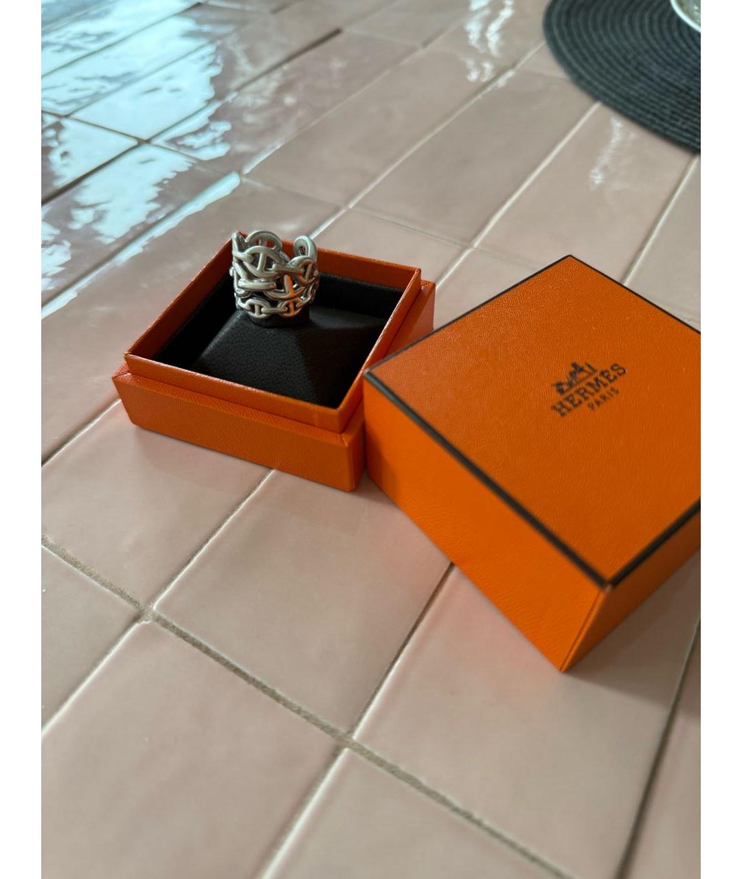 HERMES Серебряное серебряное кольцо, фото 3