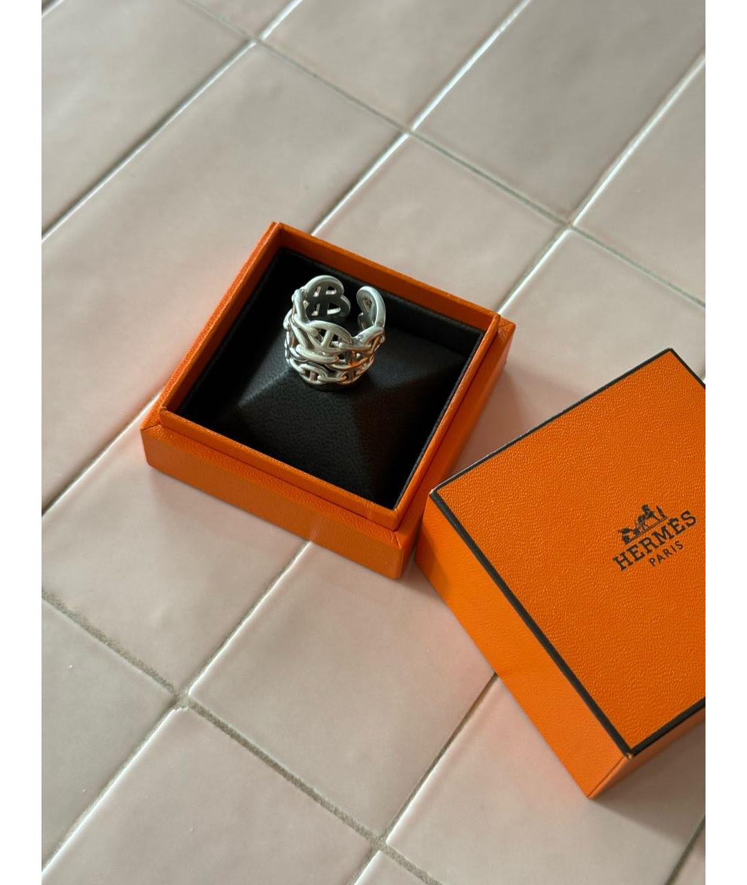 HERMES Серебряное серебряное кольцо, фото 2