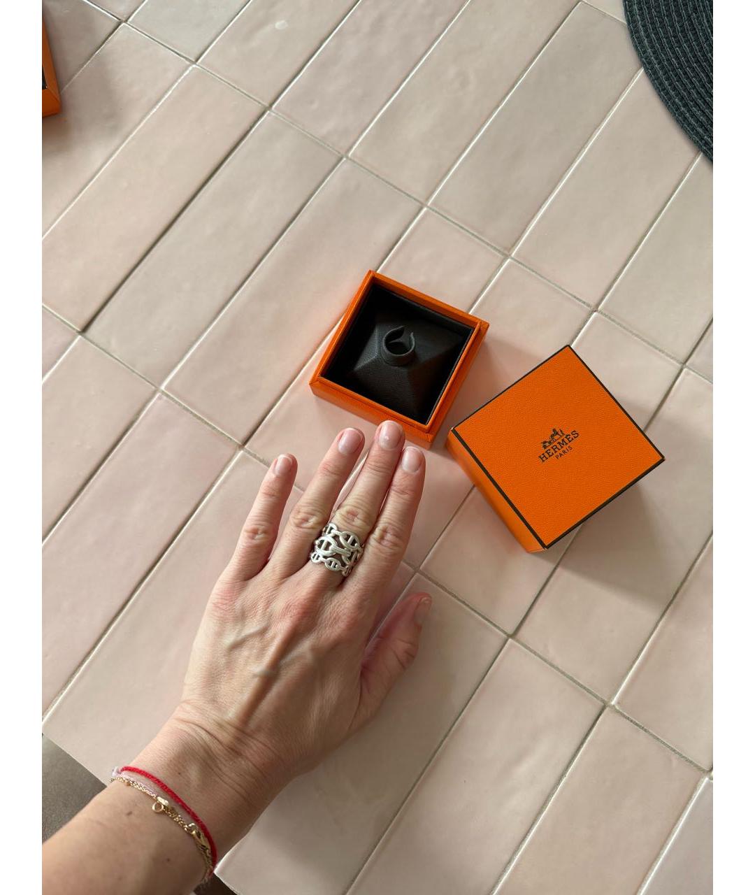 HERMES Серебряное серебряное кольцо, фото 6