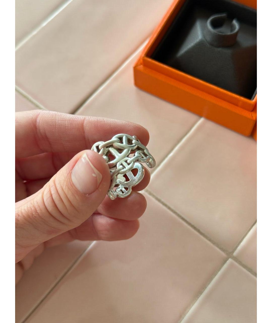 HERMES Серебряное серебряное кольцо, фото 4