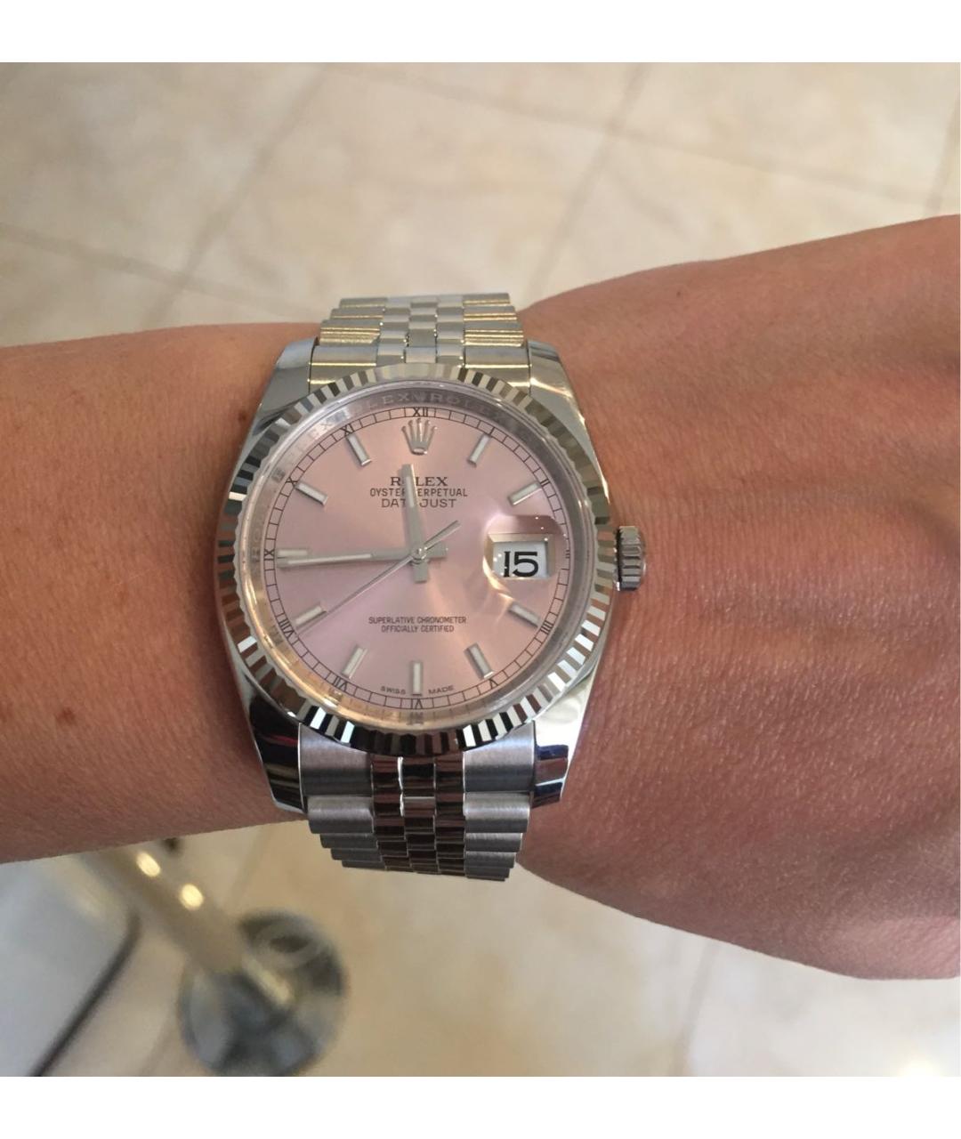 ROLEX Розовые часы, фото 4