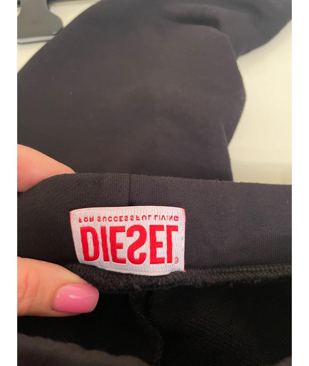 DIESEL KIDS Черные хлопковые брюки и шорты, фото 3