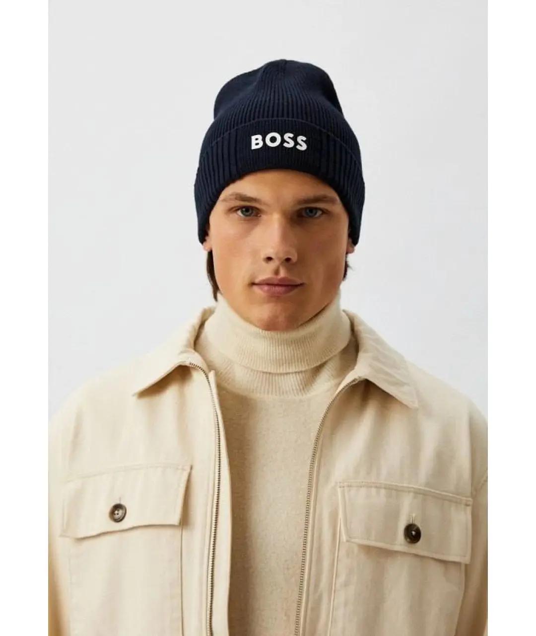 HUGO BOSS Бежевая хлопковая шапка, фото 3
