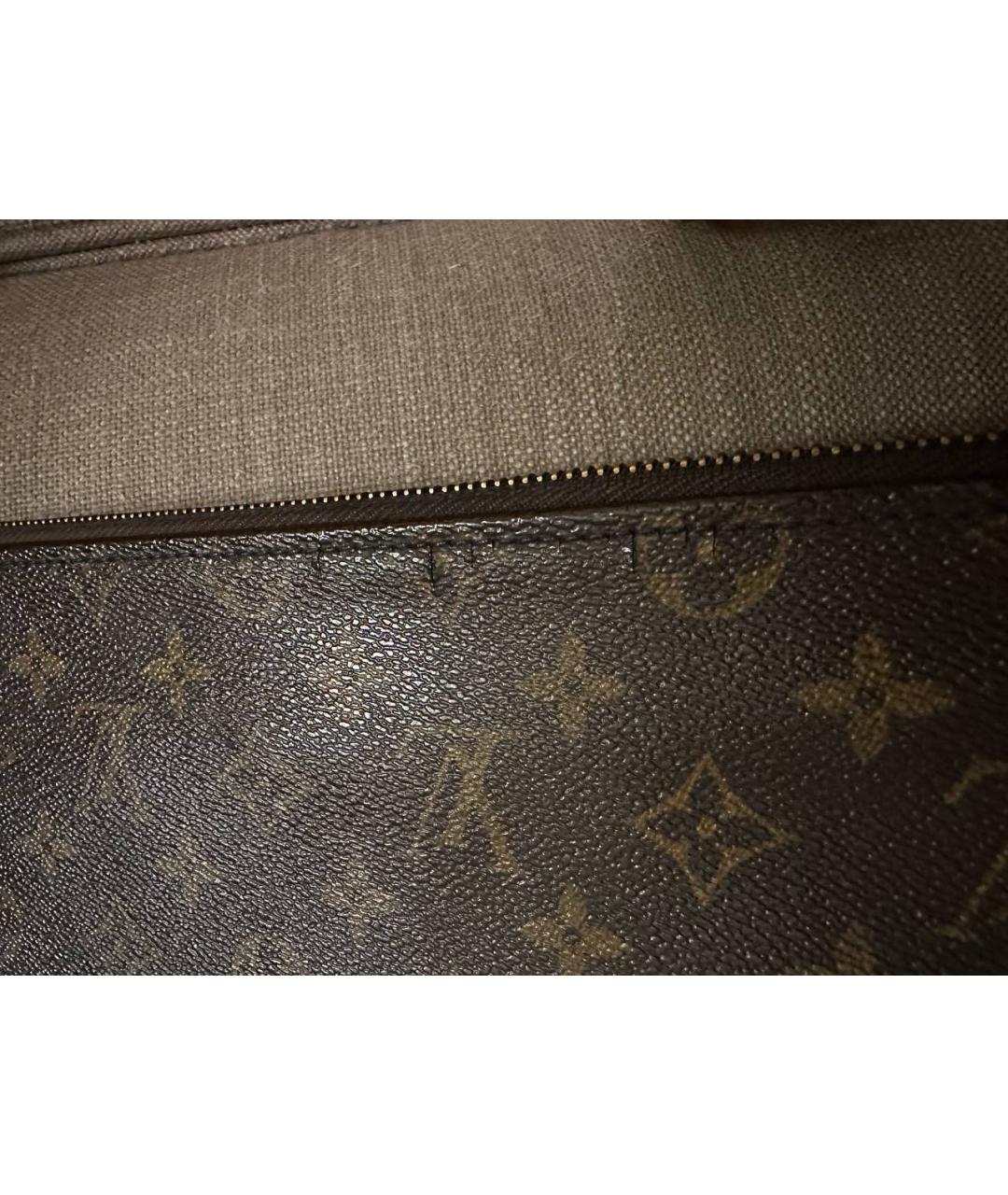 LOUIS VUITTON Горчичная кожаная папка для документов, фото 4