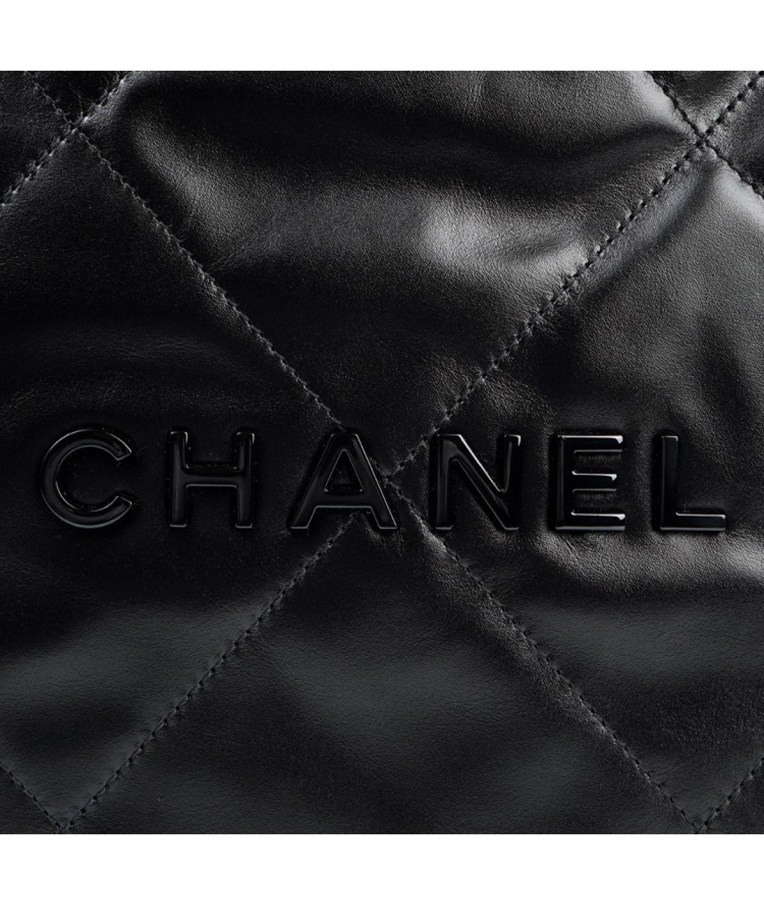 CHANEL Черная кожаная сумка через плечо, фото 5