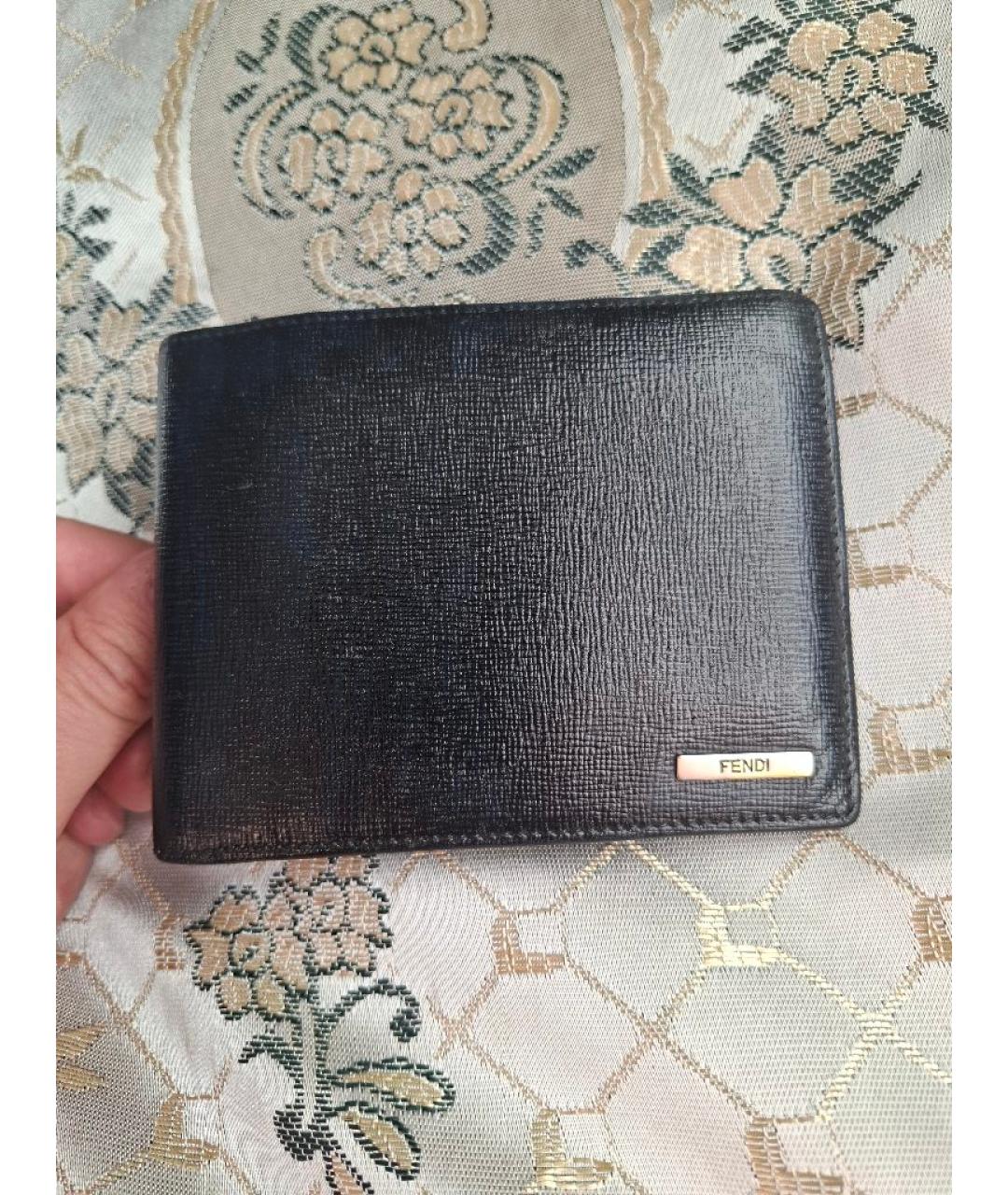 FENDI Синий кожаный кошелек, фото 7
