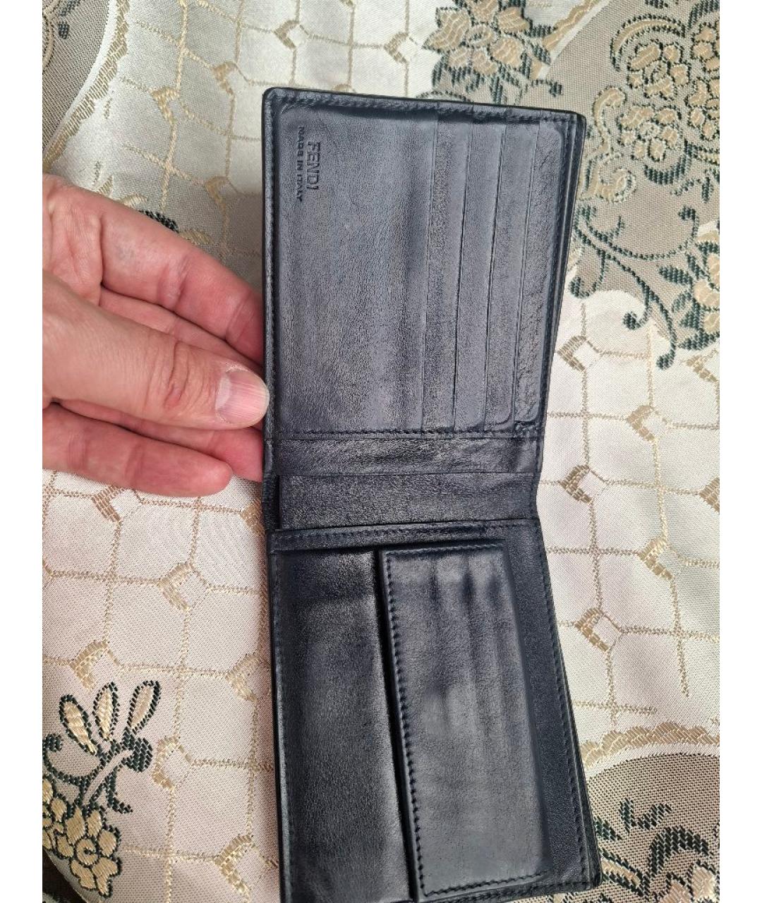 FENDI Синий кожаный кошелек, фото 6