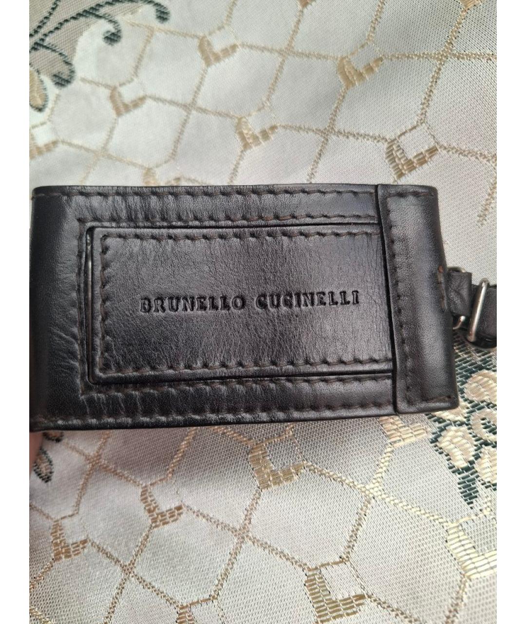 BRUNELLO CUCINELLI Коричневый брелок, фото 2