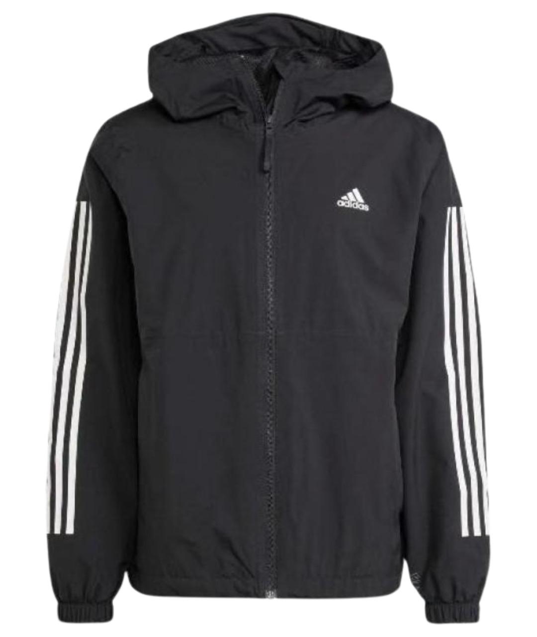 ADIDAS Черная полиэстеровая куртка, фото 1