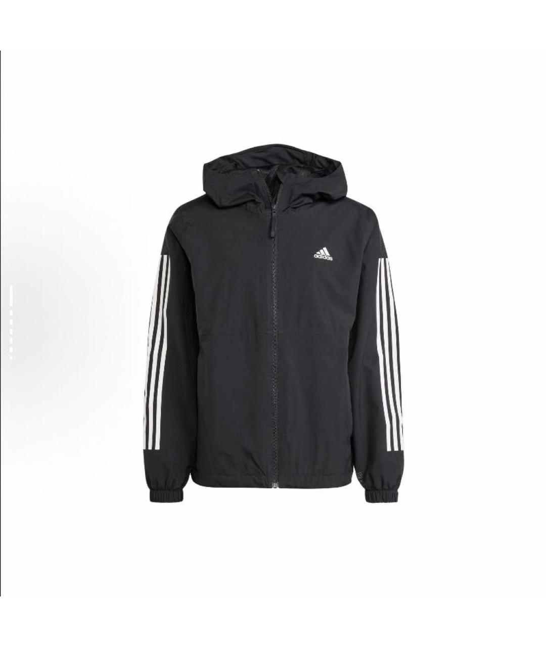ADIDAS Черная полиэстеровая куртка, фото 6