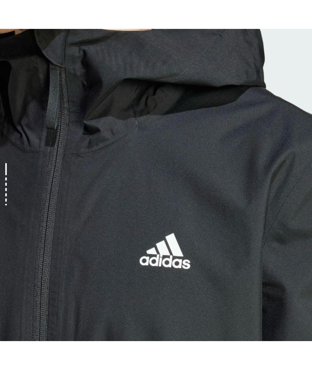 ADIDAS Черная полиэстеровая куртка, фото 5