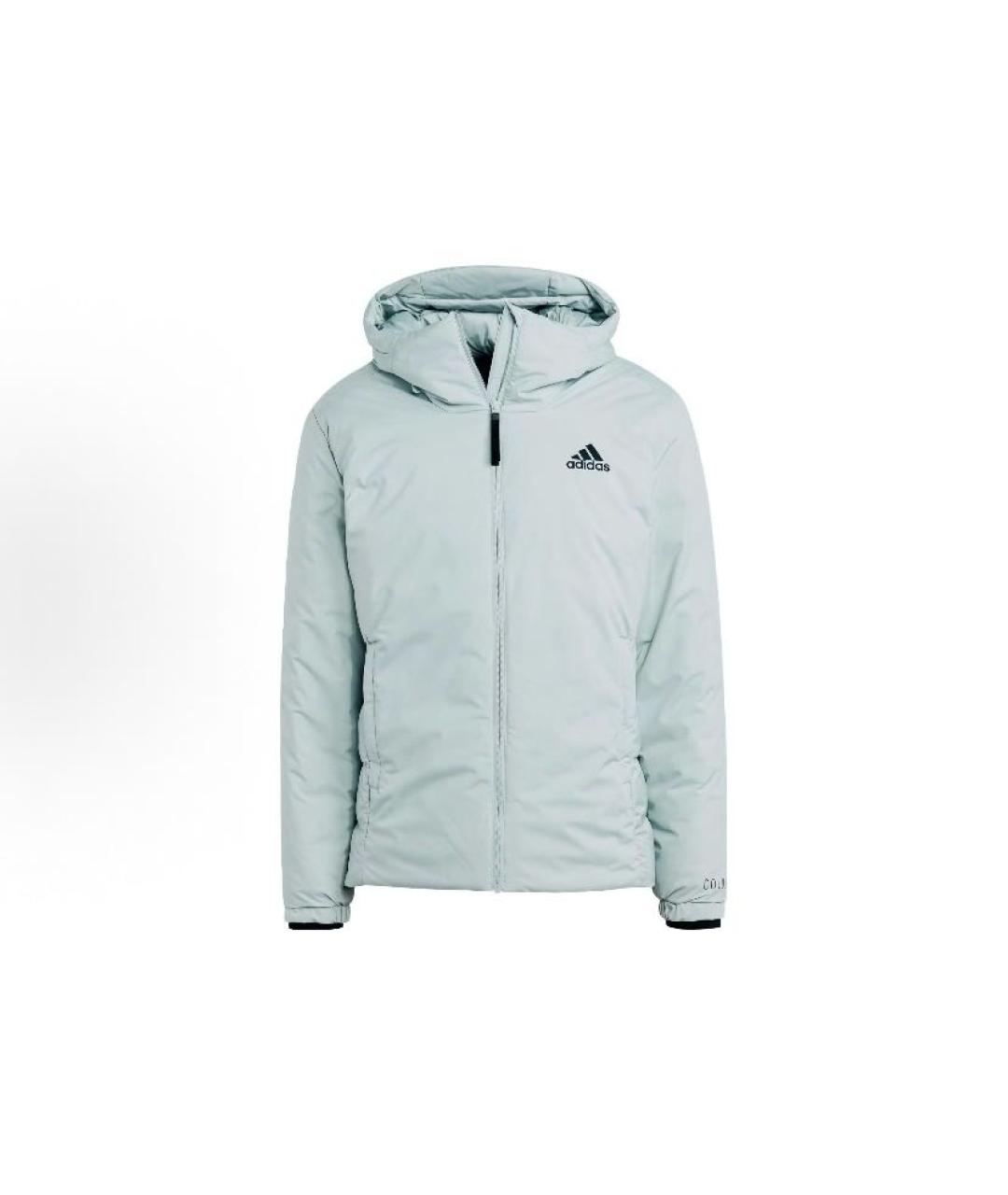 ADIDAS Голубой полиэстеровый пуховик, фото 1