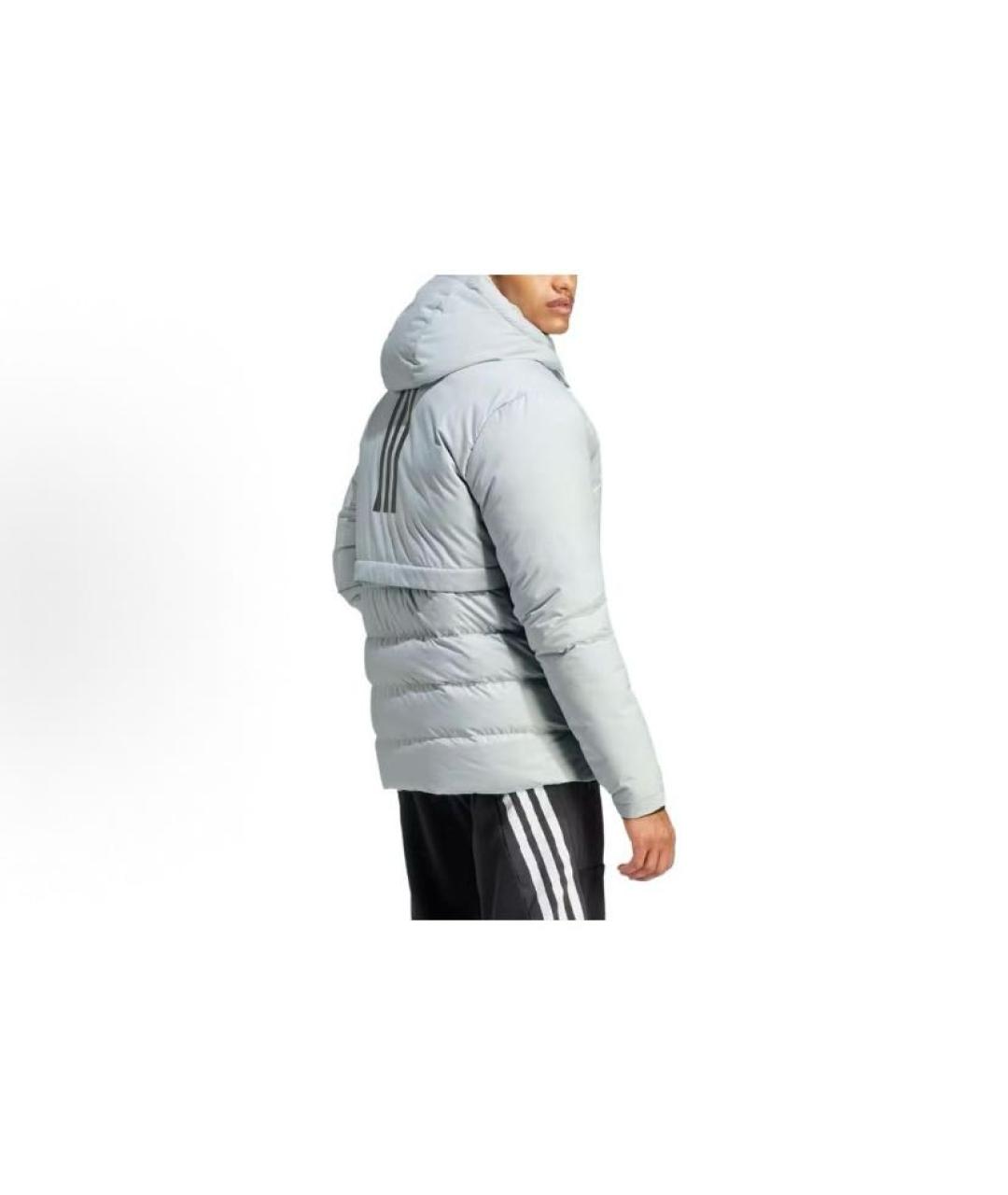 ADIDAS Голубой полиэстеровый пуховик, фото 5