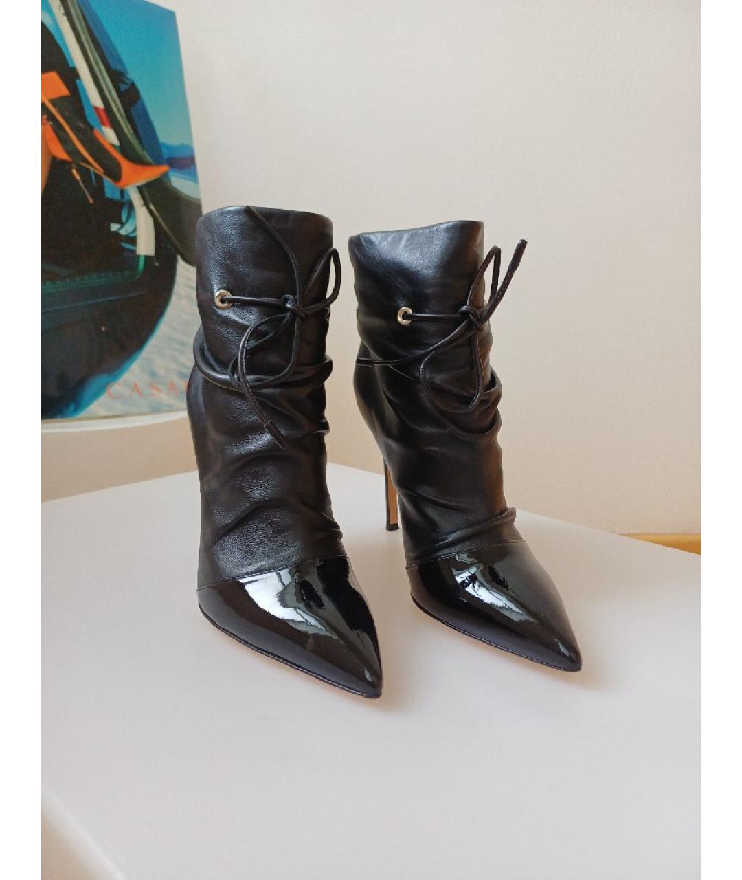 GIANVITO ROSSI Черные кожаные ботильоны, фото 5