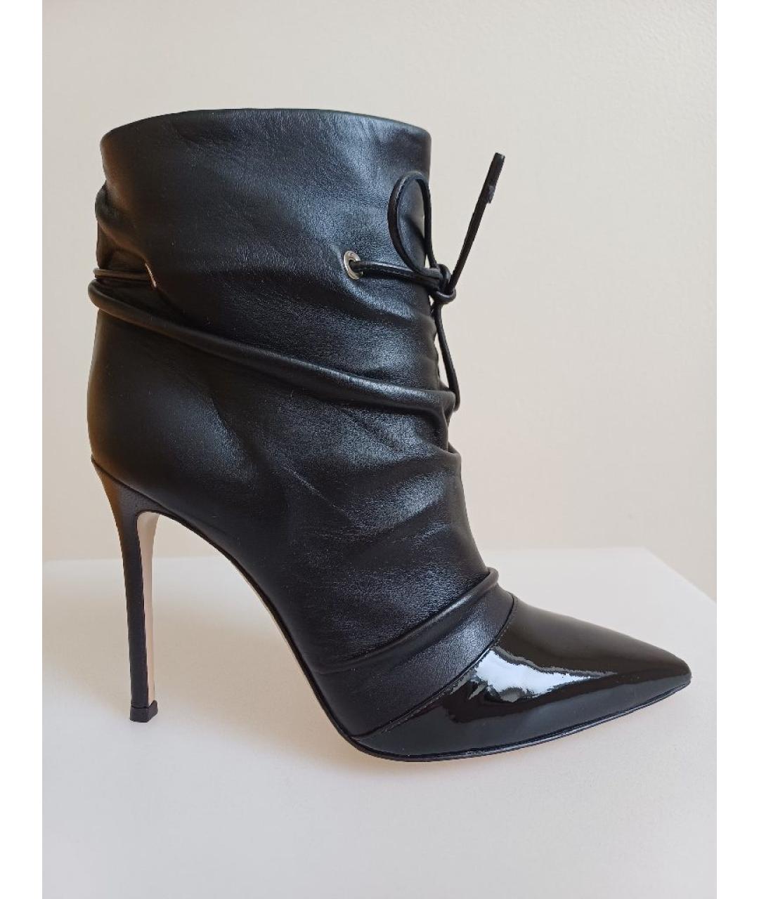 GIANVITO ROSSI Черные кожаные ботильоны, фото 10