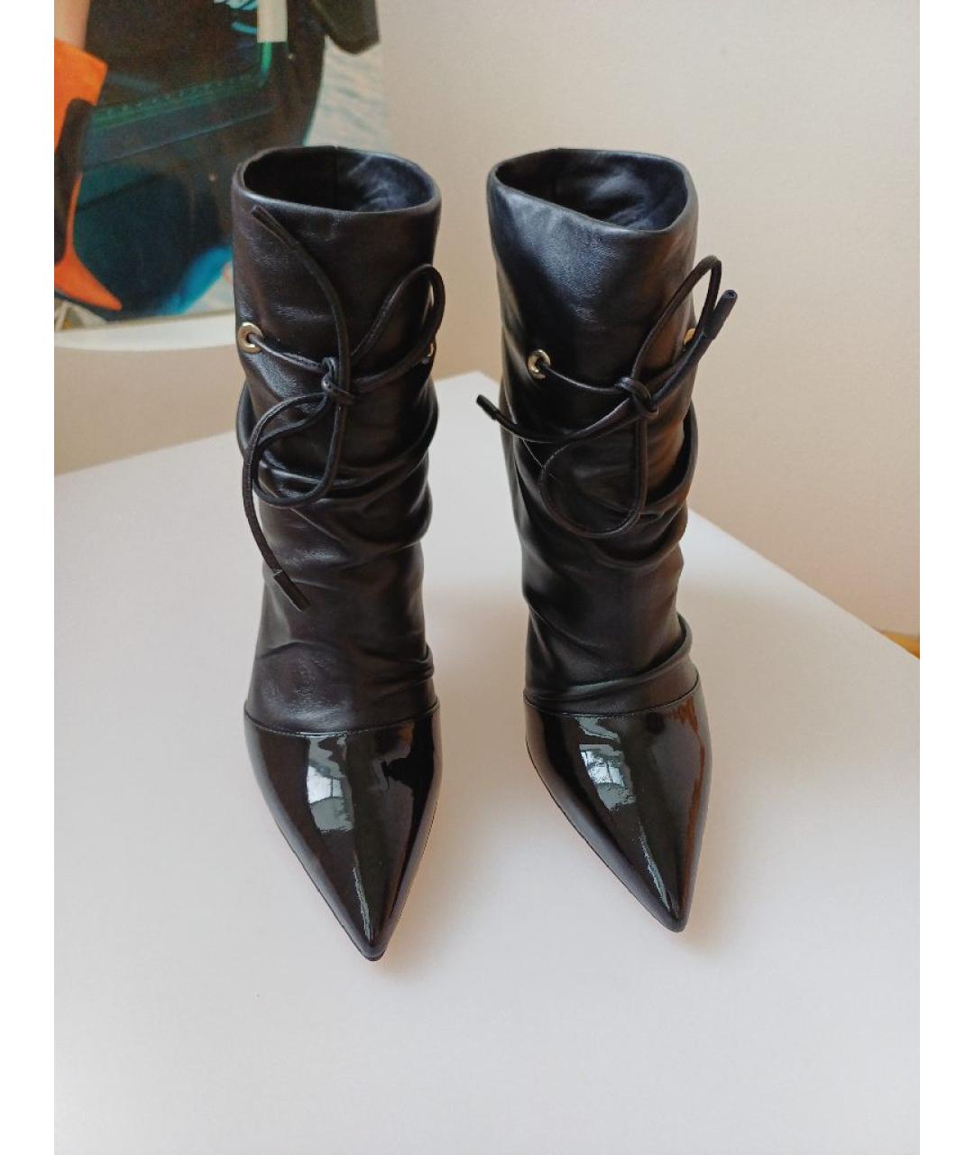 GIANVITO ROSSI Черные кожаные ботильоны, фото 6