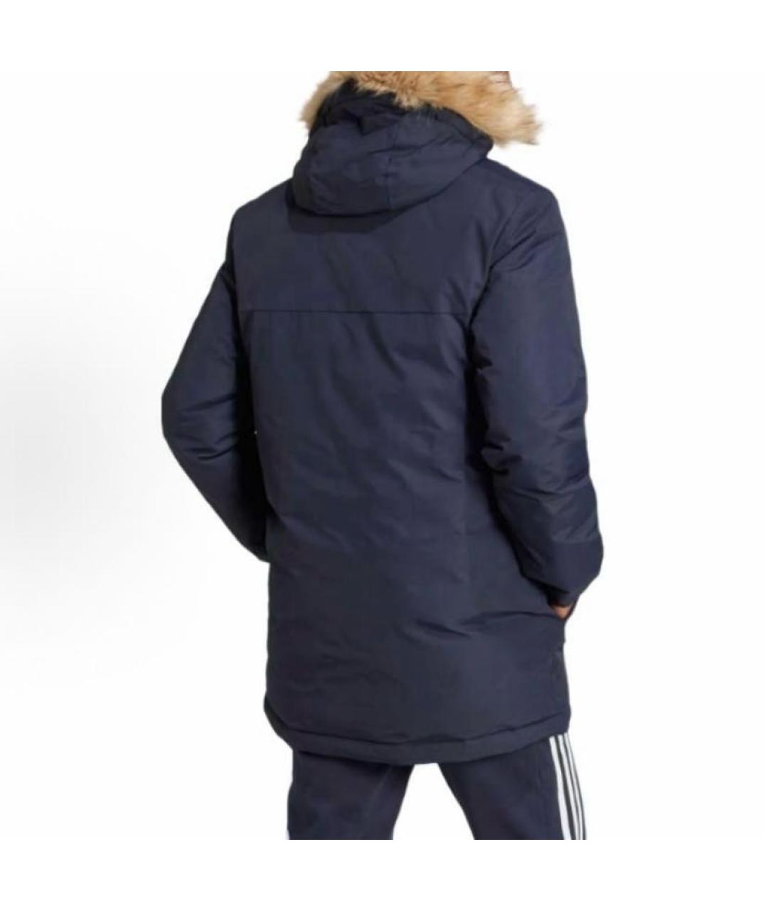 ADIDAS Темно-синяя полиамидовая парка, фото 5