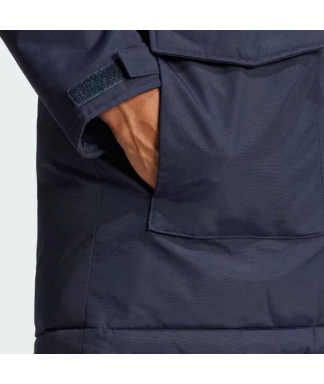 ADIDAS Темно-синяя полиамидовая парка, фото 7