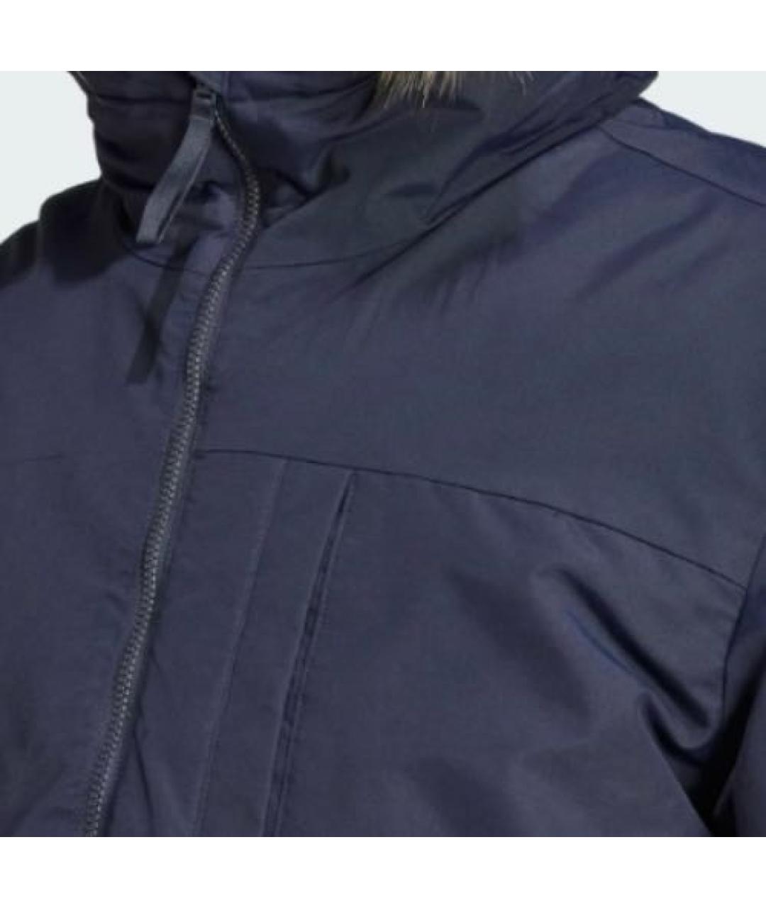 ADIDAS Темно-синяя полиамидовая парка, фото 6