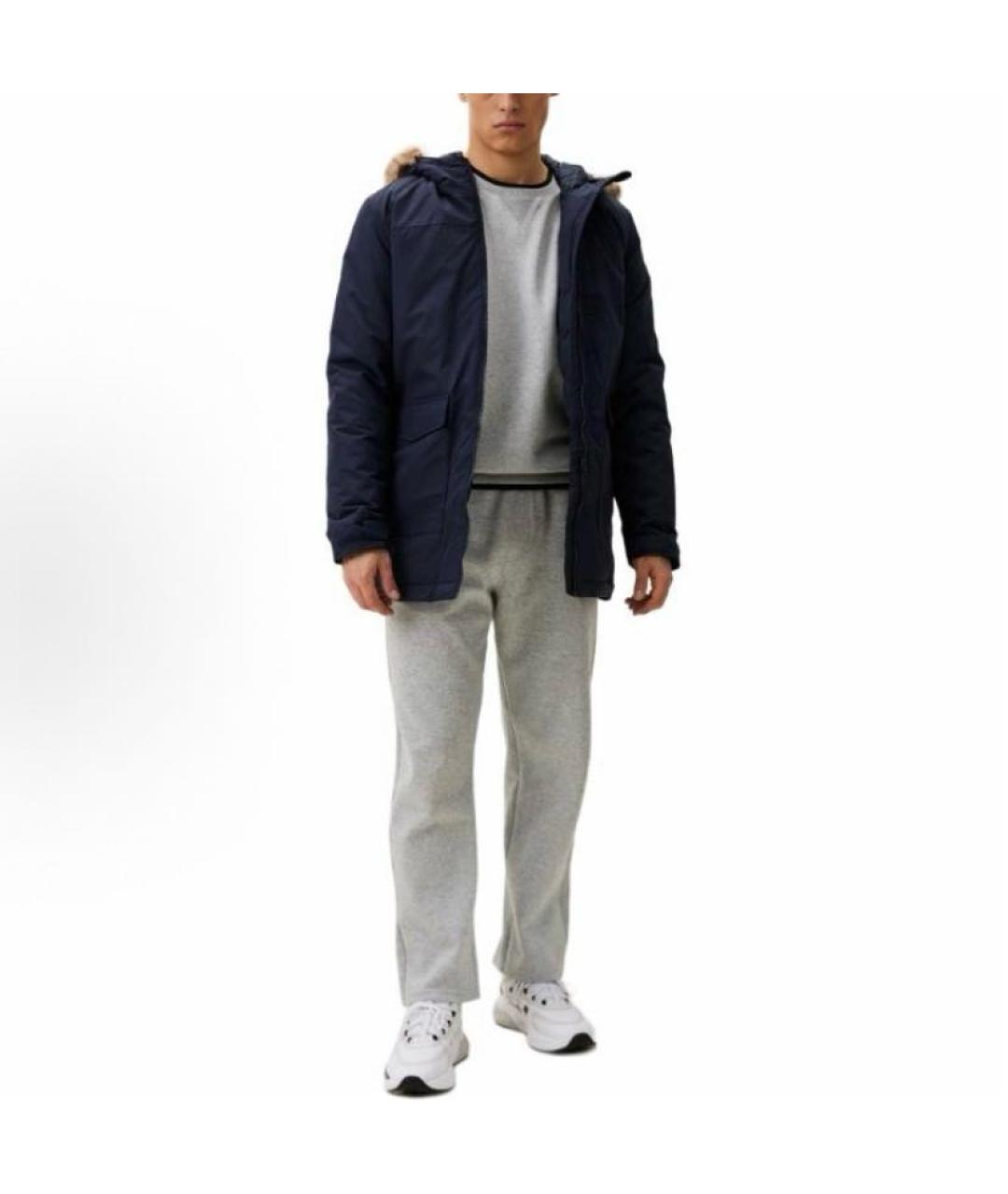 ADIDAS Темно-синяя полиамидовая парка, фото 2