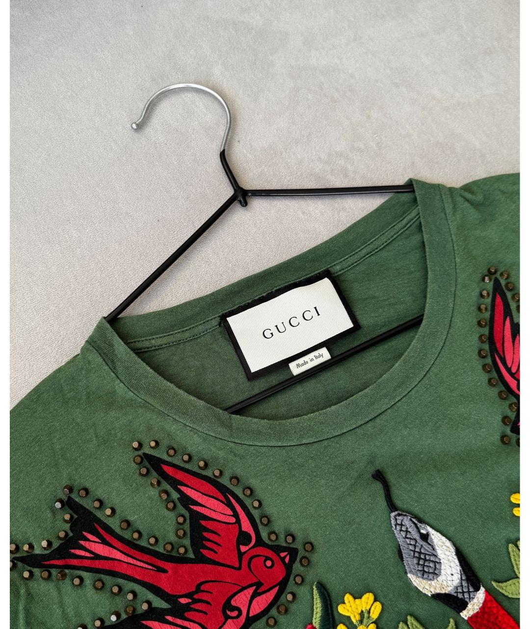 GUCCI Мульти хлопковая футболка, фото 4