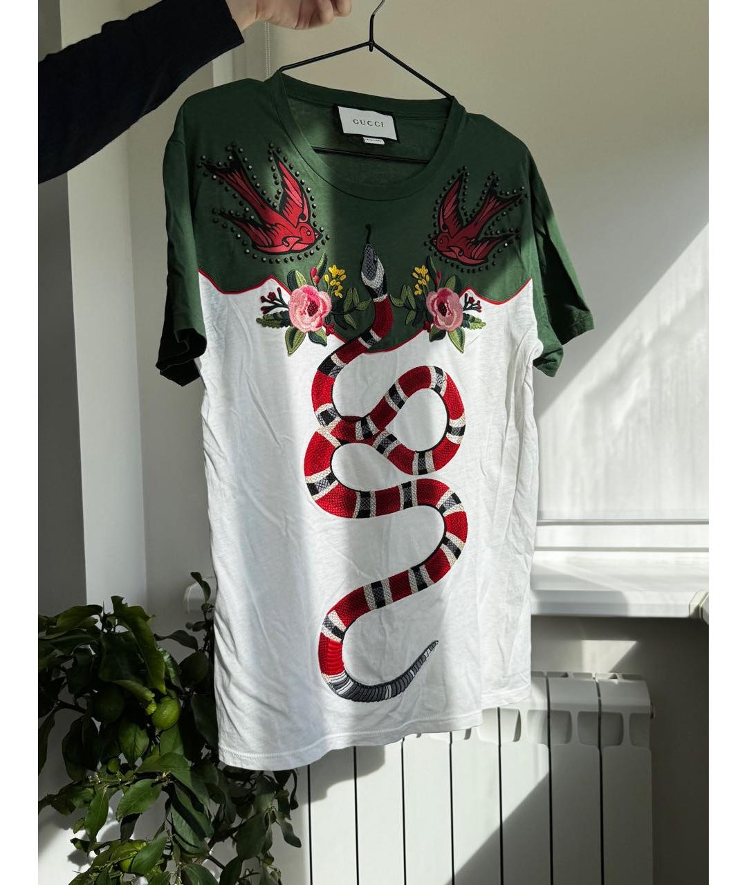 GUCCI Мульти хлопковая футболка, фото 9