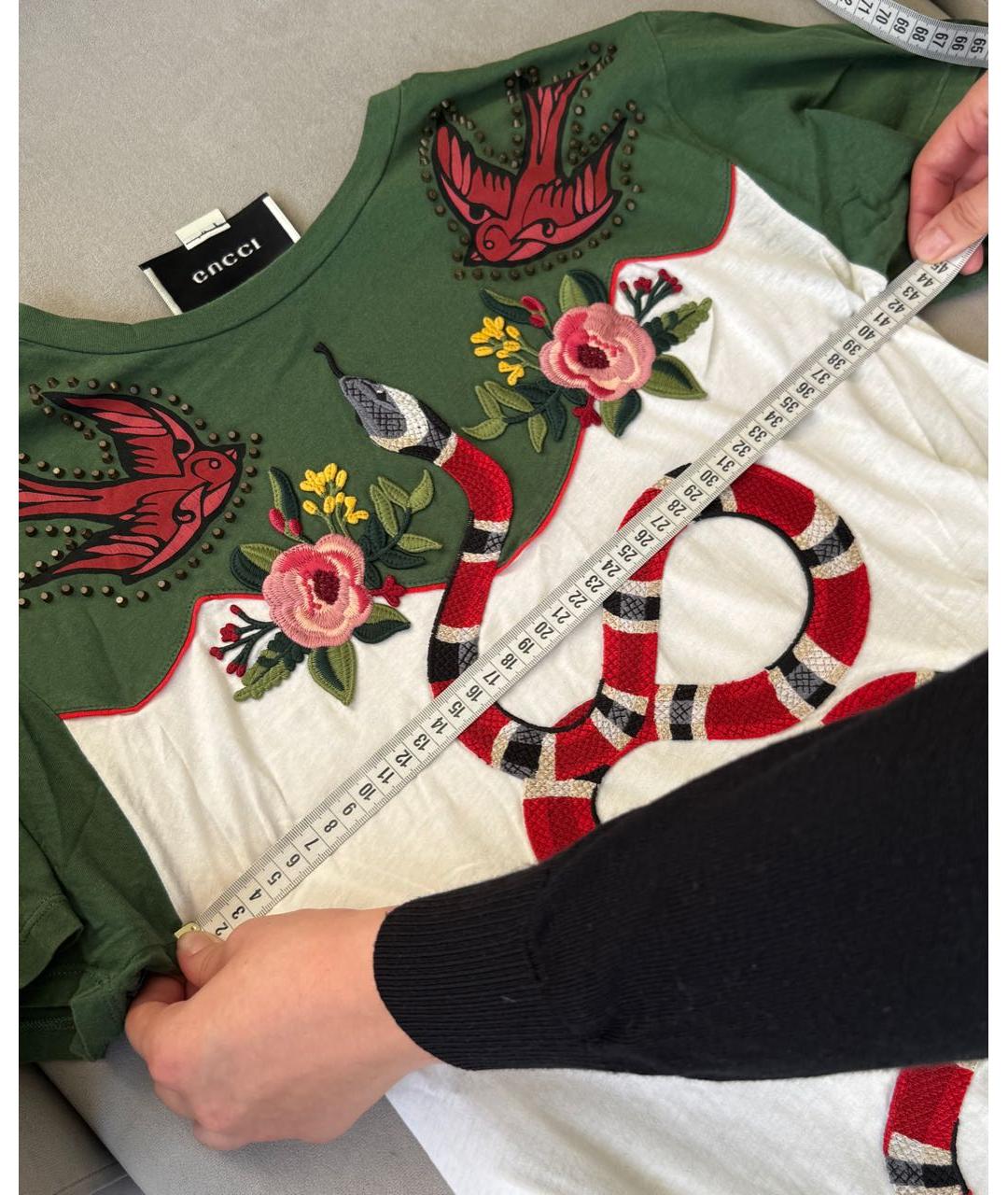 GUCCI Мульти хлопковая футболка, фото 8