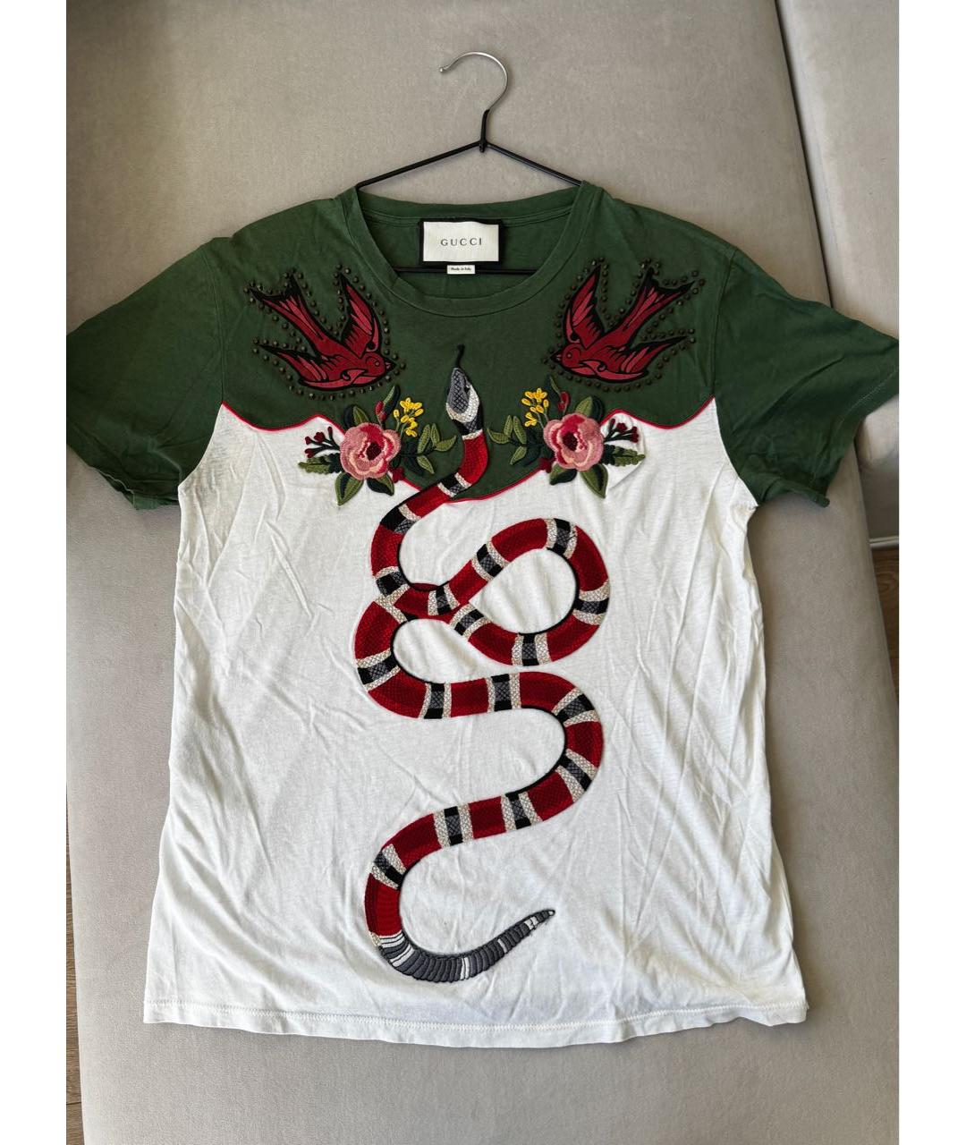 GUCCI Мульти хлопковая футболка, фото 5