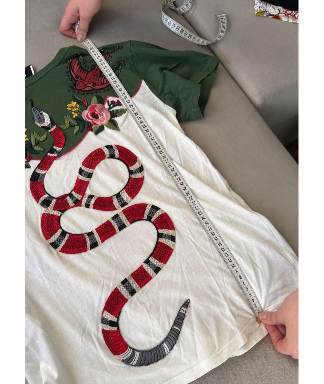 GUCCI Мульти хлопковая футболка, фото 7