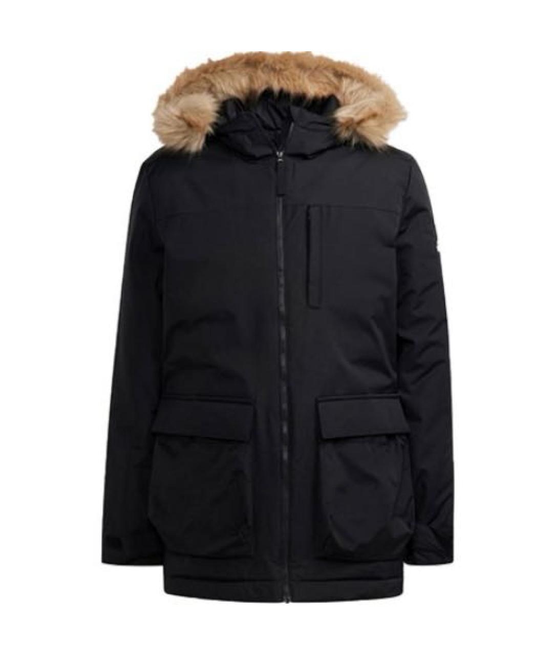 ADIDAS Черная полиэстеровая парка, фото 7