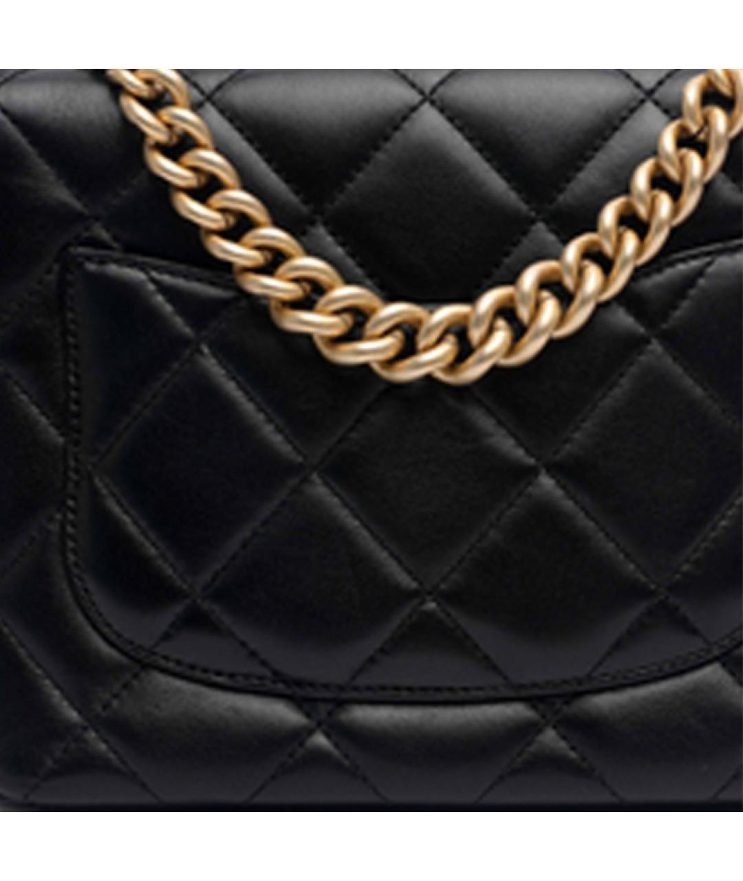 CHANEL Черная кожаная сумка через плечо, фото 4