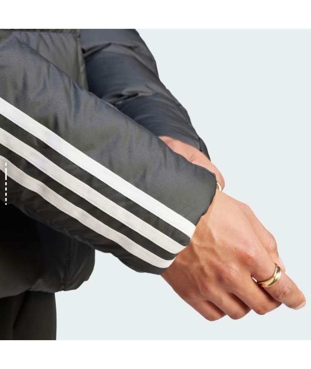 ADIDAS Черный полиэстеровый пуховик, фото 6